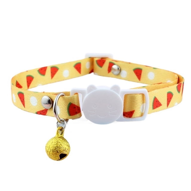 Personalized detachable cat collar with bell, safe quick release kitten collar