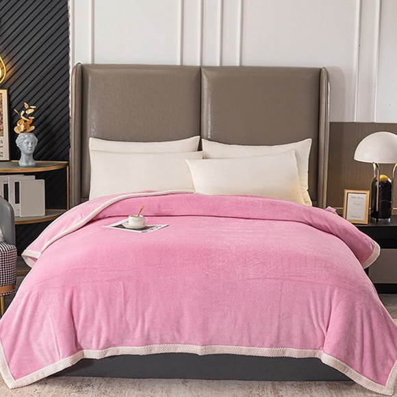 YYV Couverture en Flanelle à Haute Densité pour Climatisation 78.7x59.1 Po Épaisse en Peluche Rafraîchissante Jeté Doux Chaud Réversible Couverture de Sieste en Flanelle pour Canapé Lit Bureau