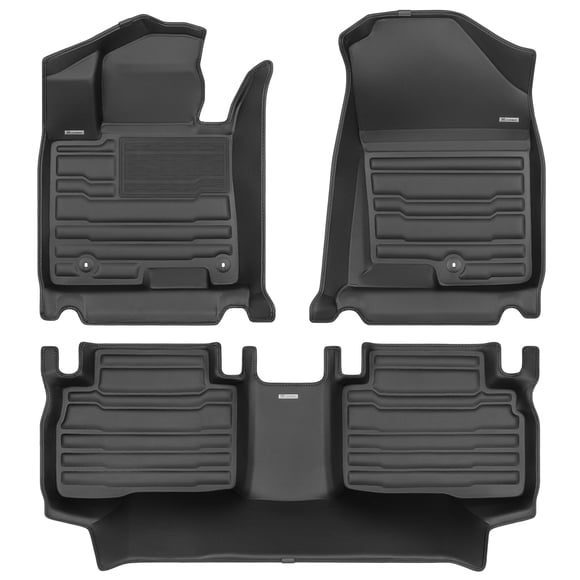 TuxMat - pour les Modèles Hyundai Tucson Hybride 2022-2027 - Tapis de Voiture Personnalisés - Couverture Maximale, Toutes Saisons, Mesurés au Laser - Cet Ensemble Complet Comprend les 1re et 2e Rangées