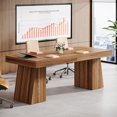 thumbnail image 4 of Modern Meeting Table for 4-6 People, Conference Table, Wooden Seminar Desk Office Furniture, 4 of 5