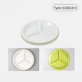 thumbnail image 2 of Binwennn Heat Imitation Porcelain Compartment Fast Food Trays Specifically Designed For School And Unit Canteens Commercial Grade Tableware round Plate Mat round Outdoor Table Set for 4 round Dinner, 2 of 4