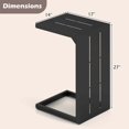 thumbnail image 3 of Costway 1 PCS C-Shaped End Table with Adjustable Foot Pads 2-In-1 Sofa Side Table for Small Space, 3 of 10