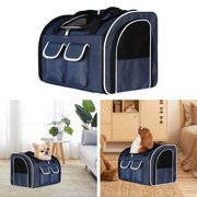 Pet Cat Carrier Backpack Portable Dog Outdoor Pet Backpack Large Carriers Dog Carrier Backpack for Traveling Camping Blue