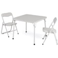 thumbnail image 1 of YUSAZENS 3-Piece Folding Card Table and Chair Set, Upholstered Activity Set with Portable Metal Frame, Great for Eating, Reading & Playing Indoors and Outdoors,Beige, 1 of 8
