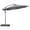 Gris Foncé, variante sur Outsunny Parasol de Patio 10 Pi, Parasol Suspendu de Jardin avec Manivelle, Bleu