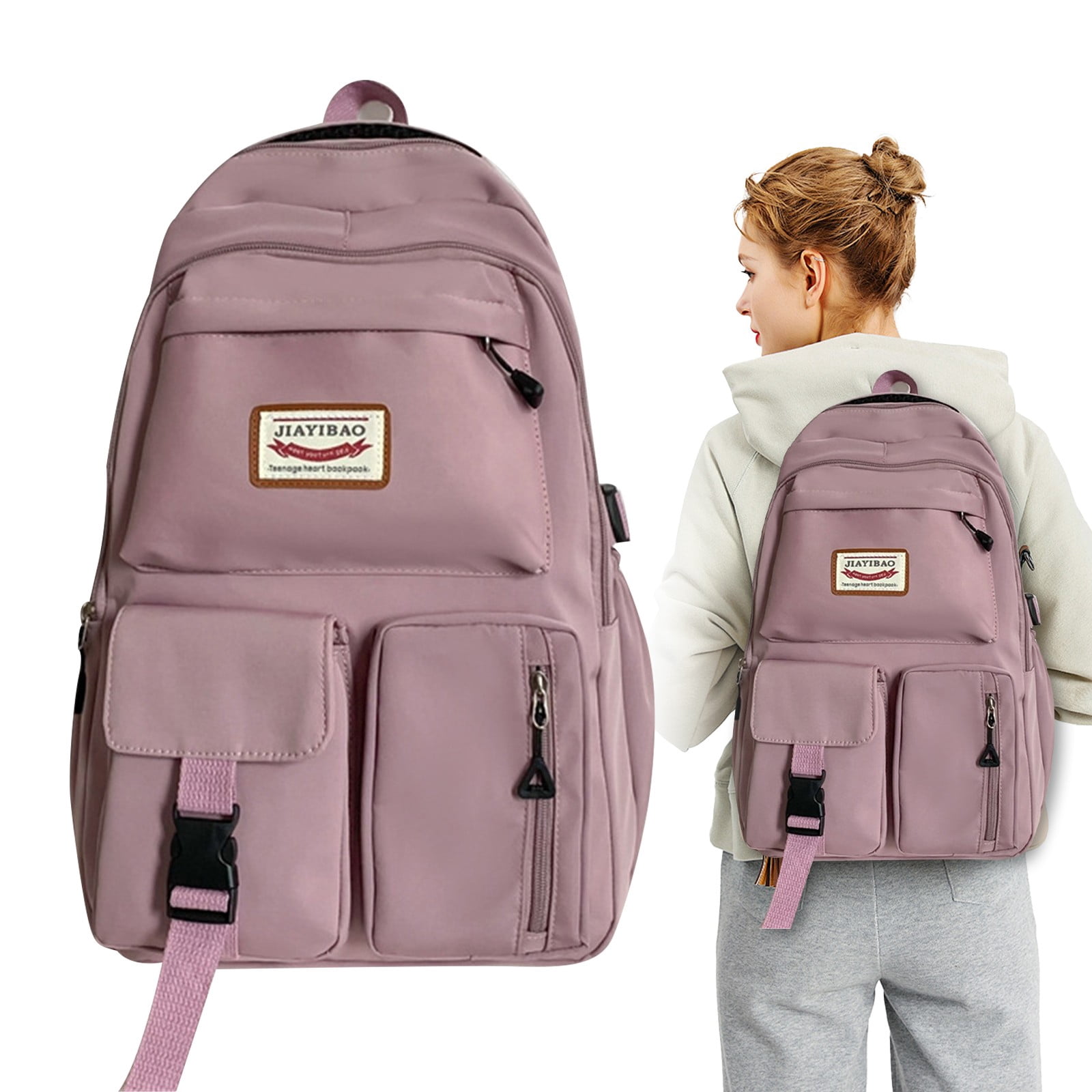 HUASHENG Lightweight School Backpack Womens Cute School Bag For Teenager Girls 14 Inch Laptop Rucksack Casual Daypack Backpack For Travel College Work