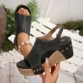 thumbnail image 4 of Marque Sandales Compensées Pisexur pour Femmes et Sandales Compensées à Plateforme pour Femmes Espadrilles 3 Po à Talons Compensés Sandales à Bride à la Cheville, 4 of 4