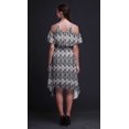 thumbnail image 3 of Bimba Green Tie-Dye Print Flutter Sleeve Womens Party Tunic Cold Shoulder Midi Dress - XX-Large, 3 of 6