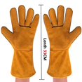 thumbnail image 4 of Gants de Soudage Doublés en Cuir de Vache à Double Couche Gants de Travail Multifonctions Résistants à la Chaleur, 4 of 6