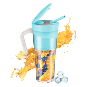 Riwcyla Mélangeur portable pour Shakes et Smoothies 16 Type rechargeable, mélangeur de taille C avec 6 Ultra Pince de mélange multifonctionnelle pour le bureau/Accueil/Sports/Travel/Gy
