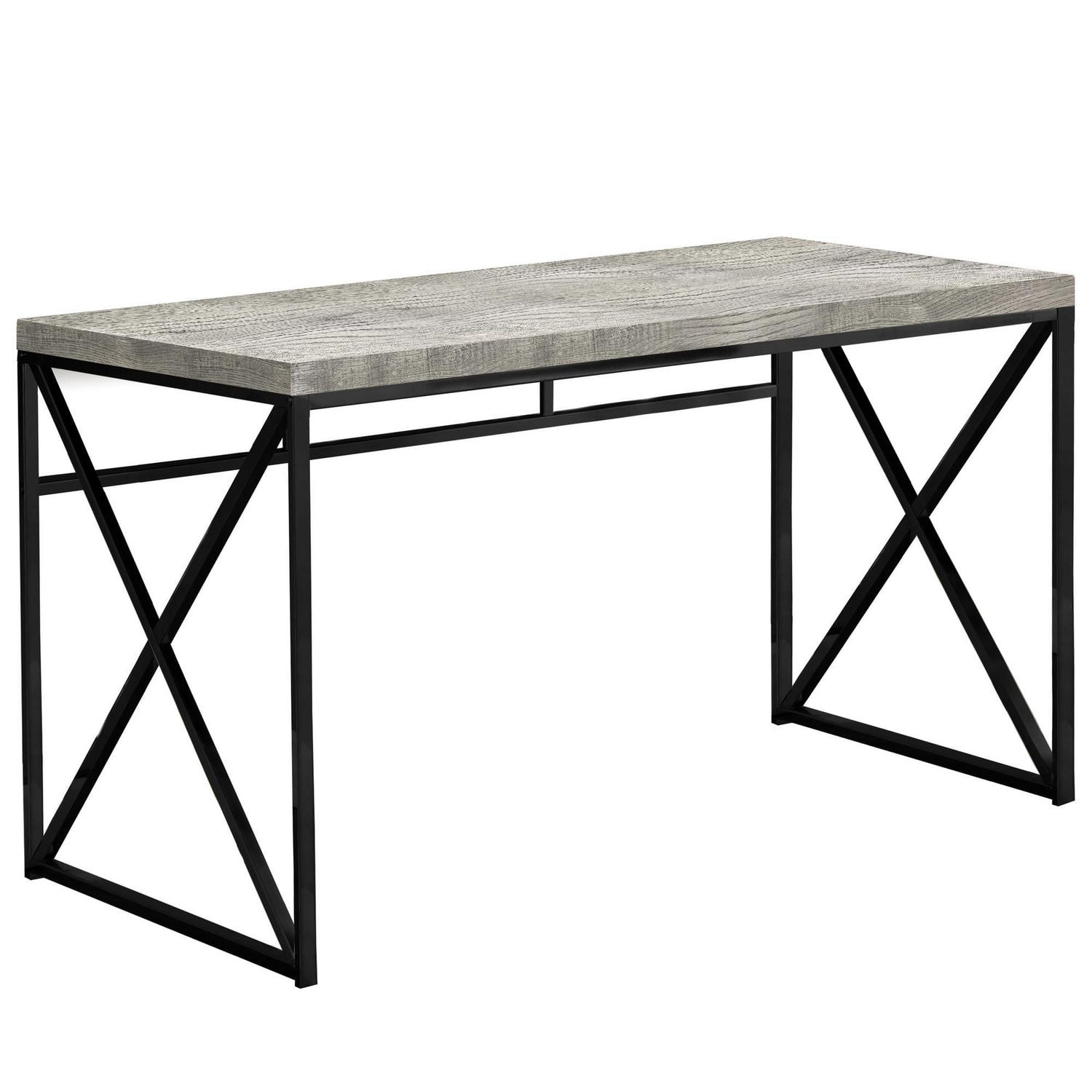 Monarch Specialties Bureau, Bureau À Domicile, Ordinateur Portable, Travail, Métal, Stratifié, Gris, Noir, Contemporain, Moderne