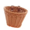 thumbnail image 2 of Almencla Kids Bike Basket Front Handlebar Basket Handwoven Multi Purpose Fits Most Bikes Brown, 2 of 8