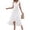 White, variant on Women's Summer Casual Dress, Embroidered Sleeveless Dress with Lace Trim and V-Neck for Daily Wear