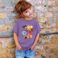 thumbnail image 2 of FhsagQ le 7 Juillet Garçon et Fille Mode Décontractée Imprimé Col Rond Ample Manche Courte T-Shirt Haut Filles Printemps le 7 Juillet T-Shirts Taille 14/16 Filles Chemises d'Été Taille 6X-7 Violet 3-4 Ans, 2 of 3