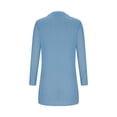 thumbnail image 4 of Lenpel Cardigan pour Femmes Léger à Manches Longues, Col en V, Boutonné, Cardigans Décontractés, Blouses Amples d'Extérieur (Bleu Pâle, Grand), 4 of 6