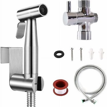Vaporisateur Bidet de Toilette en Acier Inoxydable, Ensemble de Vaporisateur Bidet de Toilette, Douchette à Main Portable Antirouille, Bidet de Douche de Toilette Hygiène Intime