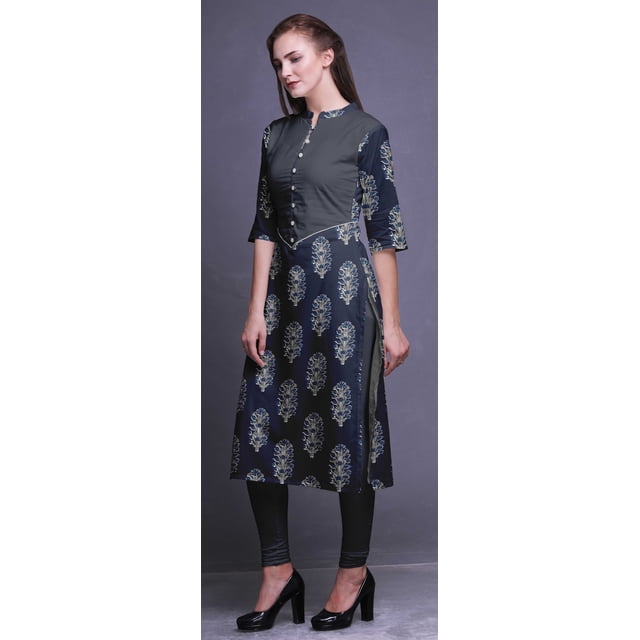 Bimba Kurti Longue pour Femmes Tenue de Fête Robe Imprimée Femmes StraightKurti