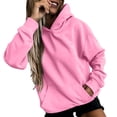 thumbnail image 2 of Women's Slim Pullover Hoodies - Artificial Short Velvet Sweaters, Long Sleeve with Pockets, Suitable for Winter and Fall, 95% Polyester, Multiple Sizes, 2 of 5