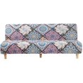 thumbnail image 1 of 2024 Futon Slipcover Armless Sofa Covers Stretch Sofa Bed Slipcover Protector Elastic (Light Gray Animal), 1 of 9
