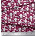thumbnail image 3 of Soimoi Poly Georgette Fabric Cloud,Ball & Elephant Kids Decor Fabric Printed Yard 42 Inch Wide, 3 of 3