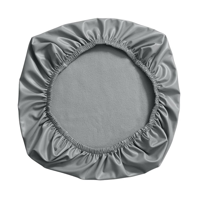 Office Chair Cover Water Resistant PU Leather Rotating Chair Cover Stretch Gray