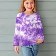 thumbnail image 4 of QIPOPIQ Girls Chandails Décontractés Tie Dye Col Rond Manches Longues Mode Ample Taille 3-14 Ans Enfants Clothes Liquidation, 4 of 6