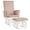 Rose, variante sur Costway Fauteuil Berçant Relax pour Chambre de Bébé, Fauteuil à Bascule à Glissière et Pouf avec Coussin, Gris