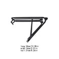 thumbnail image 3 of Folding Bicycle Luggage Carrier Alloy Portable Heavy Duty Polished Cargo Rear Rack Cycling Cycle Holder Replacement for Brompton Black, 3 of 9