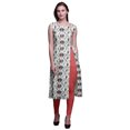 thumbnail image 1 of Bimba Printed Side Slit Straight KurtisForWomen Sleeveless Summer Kurta, 1 of 6