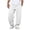 White, variant on Pisexur Trousers for Men Solid Color Wide Leg Loose Sweatpants for Men Open Bottom Drawstring Waist Workout Gym Baggy Pants Men's Pants S-2XL