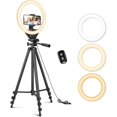 thumbnail image 3 of 10'' Ring Light with Extendable Tripod Stand LED for Makeup Live Streaming, 3 of 10