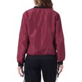 thumbnail image 3 of INSPIRE CHIC Blouson Bomber Court pour Femme à Col Montant, Manches Longues, Fermeture Éclair Intégrale, 3 of 6