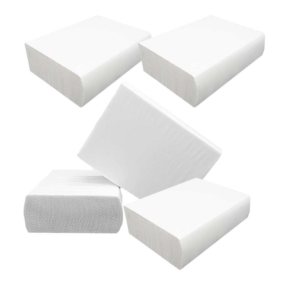 YSNOOWE 5Pack Water Absorbent Hand Paper Towel White Square Thick Design for Hotels