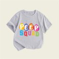 thumbnail image 2 of PMVFHDE T-Shirt Graphique à Manches Courtes Imprimé Lapin de Pâques pour Enfants, Col Rond, Décontracté, Printemps Été, Gris, 8-9 Ans, 2 of 6