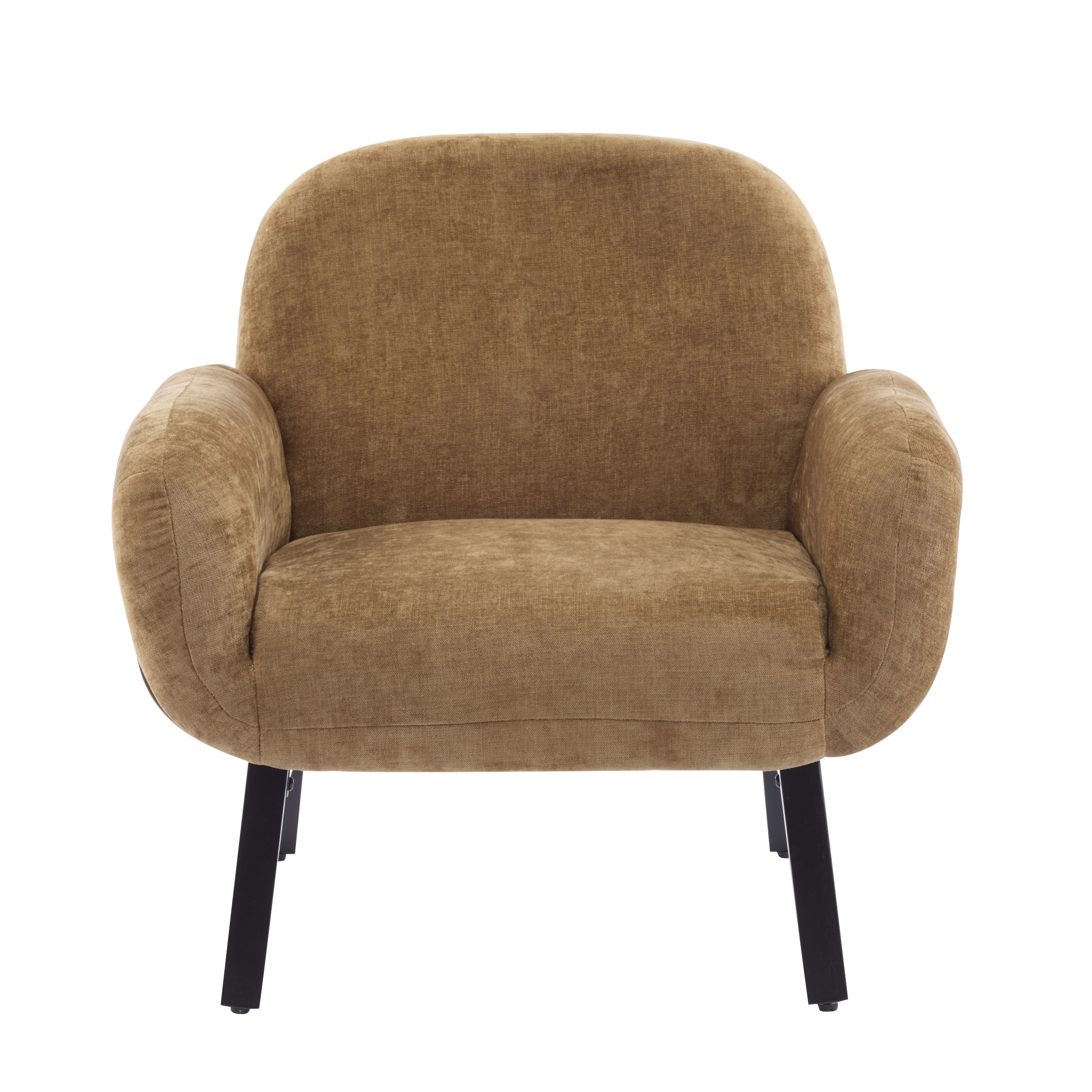 Noble House Ergonomic Accent Chair,Soft Cushion & Wrap-Around Backrest,Tan