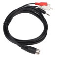 thumbnail image 3 of DIN To 3.5mm 2  Cable, Big DIN Sound Cord Tight Connection Clear Signal 5.9ft Portable  For Subwoofer For, 3 of 8