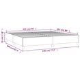 thumbnail image 2 of vidaXL Bed Frame Black 193x203 cm King Faux Leather, 2 of 7
