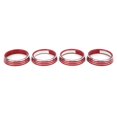 thumbnail image 1 of Car Interior Styling 4pcs A/C Air Vent Knob Trims Rings Red Aluminum Alloy Decor Replacement For  VEZEL XRV, 1 of 8