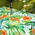 thumbnail image 4 of Waterproof Outdoor Tablecloth with Umbrella Hole for Rectangle Table 60x84inch Rainforest Patio Table Cloth with Zipper, 4 of 5
