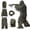 A, variant on 5 in 1 Ghillie Suit, 3D Camouflage Hunting Apparel Including Jacket, Pants, Hood, Carry Bag