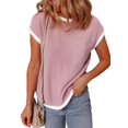 thumbnail image 2 of T-shirts à Manches Courtes pour Femmes Rose m, 2 of 7