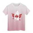 thumbnail image 4 of PMVFHDE Canada Day T-Shirt à Motif Imprimé de Feuille d'Érable Haut Musical Filles T-Shirt à Manches Courtes T-Shirt d'Été à Col Rond Coupe Décontractée Chandails de Base, 4 of 4