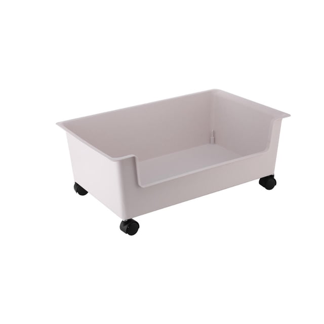 GROWTH TANK Clothes Storage Organizer, Large Toy Storage Bin, With Moving Wheels, Detachable White L