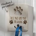 thumbnail image 2 of Plaid Unfinished Wood Surfaces Pet Leash Holder, 6" x 8" x .5", 2 of 6