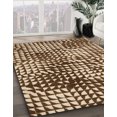 thumbnail image 2 of Ahgly Tapis Rond Abstrait Marron pour Intérieur, 3 Pieds Rond, 2 of 6