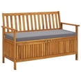 thumbnail image 1 of vidaXL Garden Storage Bench 120 cm Solid Acacia Wood, 1 of 5
