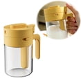 thumbnail image 2 of Binwennn Tall Food Storage Containers Kitchen Containers Snack Storage ABS Transparent Glass Jar With Lid And Spoon Flexible Storage Containers Discharging Airtight Container Lockable Canister Small, 2 of 3