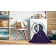 thumbnail image 2 of Ahgly Tapis d'Intérieur Lavable en Machine Carré Transitionnel Bleu Minuit, 7 Pieds Carré, 2 of 7