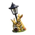 thumbnail image 1 of jinwen Garden Statue Solar Post Lamp Lawn Ornament for Spring Summer Decor Lifelike Rabbit, 1 of 9