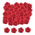 thumbnail image 4 of GROWTH TANK Mini Têtes de Roses Artificielles Têtes de Fleurs Sans Tige pour la Décoration de la Maison de Table Rouge, 4 of 6